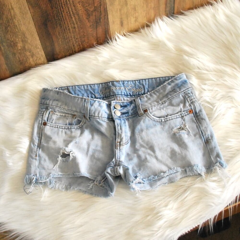 Vintage American Eagle Jean Shorts Distressed 6
